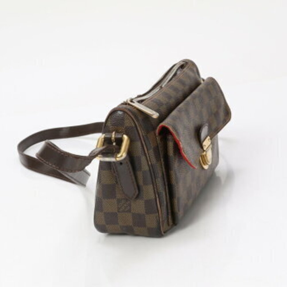 Louis Vuitton Damier Ebene Ravello Leather Shoulder Bag Crossbody Hand Tote - Picture 4 of 14